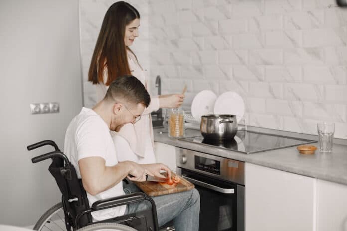 A Couple Preparing Food in the Kitchen